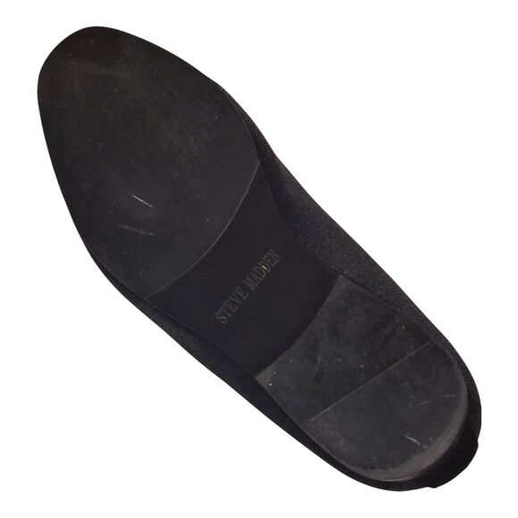 Steve Madden Black Velvet Loafers 8 Old Money Luxury Casual Formal Dark Academia - Picture 10 of 16